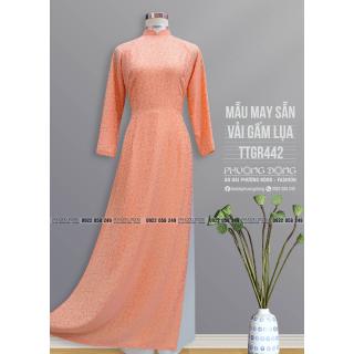 Áo Dài Truyền Thống Gấm Lụa TTGR442